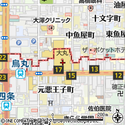 コンパルカウンター　大丸京都店周辺の地図