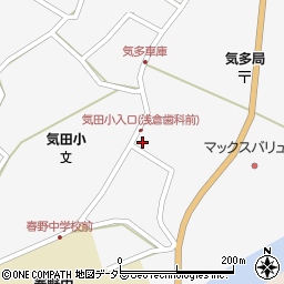 静岡県浜松市天竜区春野町気田581周辺の地図