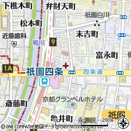 京都府京都市東山区中之町周辺の地図