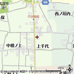 京都府亀岡市曽我部町西条（上千代）周辺の地図