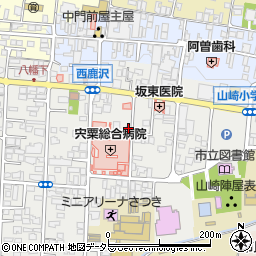 宍粟市役所　健康福祉部保健福祉課訪問看護ステーション周辺の地図