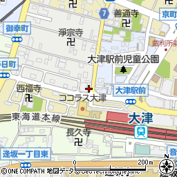 滋賀県大津市御幸町1-2周辺の地図
