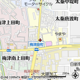 京都府京都市右京区梅津段町周辺の地図