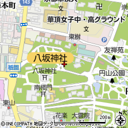 円山公園一休庵前公衆トイレ周辺の地図