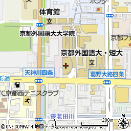 京都外国語大学　森田記念講堂周辺の地図