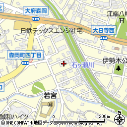 愛知県大府市森岡町深田周辺の地図