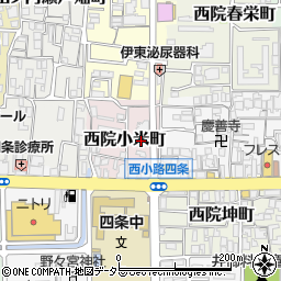 京都府京都市右京区西院小米町7周辺の地図