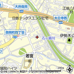 愛知県大府市森岡町（深田）周辺の地図