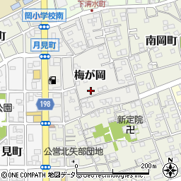 静岡県静岡市清水区梅が岡周辺の地図