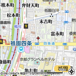 祇園タマビル周辺の地図