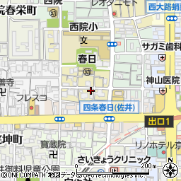 京都府京都市右京区西院春日町29周辺の地図