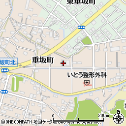 三重県四日市市垂坂町194周辺の地図