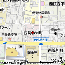 京都府京都市右京区西院小米町32周辺の地図
