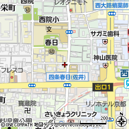 京都府京都市右京区西院春日町26周辺の地図