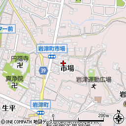 愛知県岡崎市岩津町市場68周辺の地図
