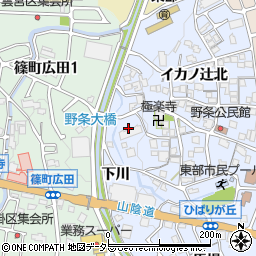 京都府亀岡市篠町野条下川周辺の地図