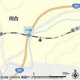 愛知県新城市川合貝込周辺の地図