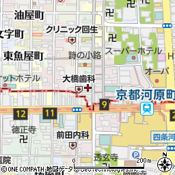 京都府京都市中京区大文字町周辺の地図