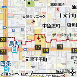 大丸京都店周辺の地図