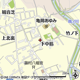 京都府亀岡市篠町篠下中筋周辺の地図