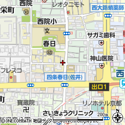 京都府京都市右京区西院春日町24周辺の地図