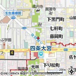 京都府京都市中京区錦大宮町周辺の地図