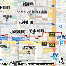 京都府京都市中京区菊水鉾町周辺の地図