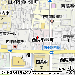 京都府京都市右京区西院小米町29周辺の地図