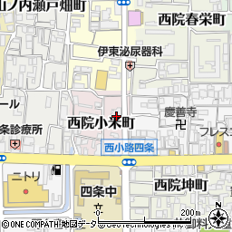 京都府京都市右京区西院小米町11周辺の地図