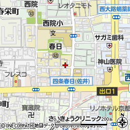 京都府京都市右京区西院春日町25周辺の地図