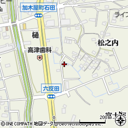 愛知県東海市加木屋町六反田周辺の地図
