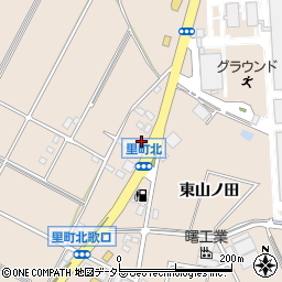 愛知県安城市里町東山ノ田周辺の地図