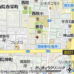 京都府京都市右京区西院春日町12周辺の地図
