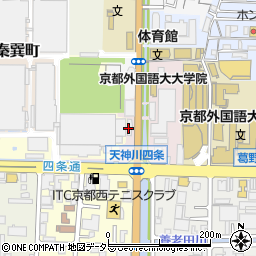 京都府京都市右京区西院笠目町周辺の地図