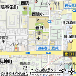 京都府京都市右京区西院春日町13周辺の地図