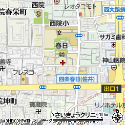 京都府京都市右京区西院春日町14周辺の地図