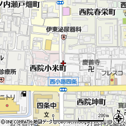京都府京都市右京区西院小米町13周辺の地図