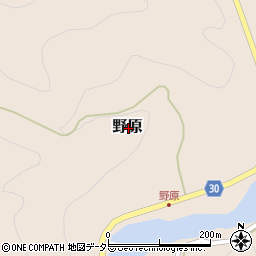 岡山県真庭市野原周辺の地図