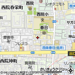 京都府京都市右京区西院春日町周辺の地図