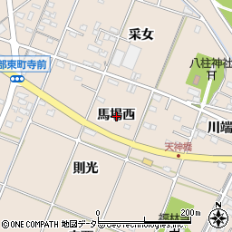 愛知県豊田市畝部東町馬場西周辺の地図