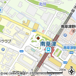 南草津駅東山道記念公園周辺の地図