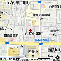 京都府京都市右京区西院小米町28周辺の地図