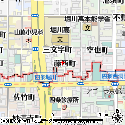 京都府京都市中京区藤西町周辺の地図