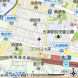滋賀県大津市御幸町1-6周辺の地図