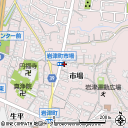 愛知県岡崎市岩津町市場73周辺の地図