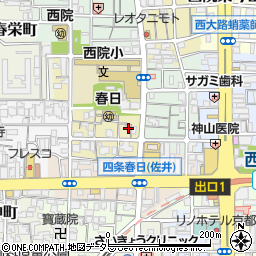 京都府京都市右京区西院春日町23周辺の地図