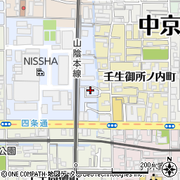 京都府京都市中京区壬生花井町22周辺の地図