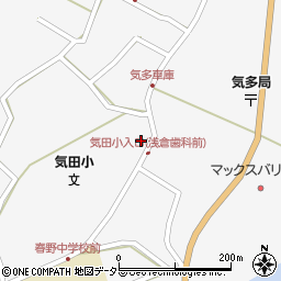 静岡県浜松市天竜区春野町気田598周辺の地図
