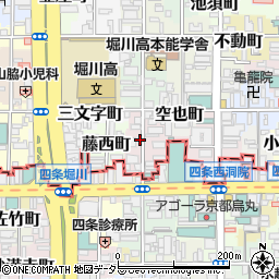 京都府京都市中京区藤本町周辺の地図