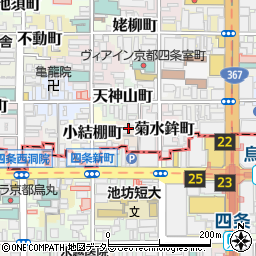 京都府京都市中京区観音堂町周辺の地図